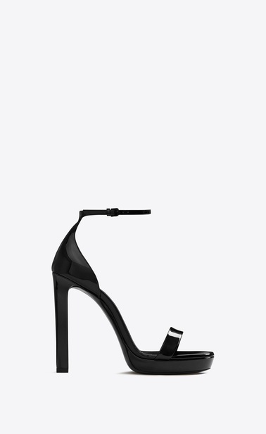 hall platform sandal in patent leather